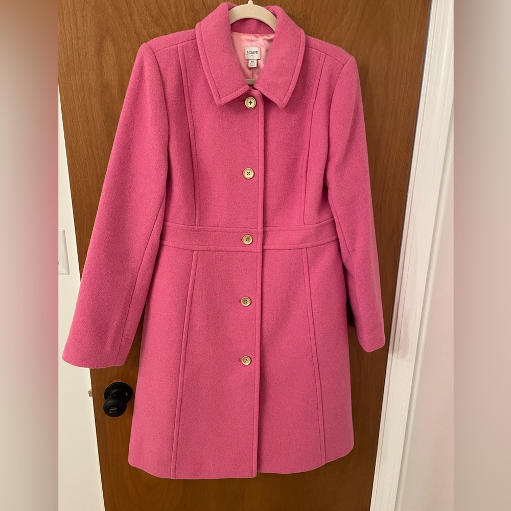 J.crew lady day coat in pink
